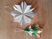 Décos de Noël en origami
